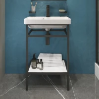 Мебель для ванной комнаты STWORKI Эстфолл 55, черный муар 11055-KL