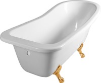 Ванна из искусственного камня Эстет Царская 150x75 см, правая, отдельностоящая, овальная, на ножках