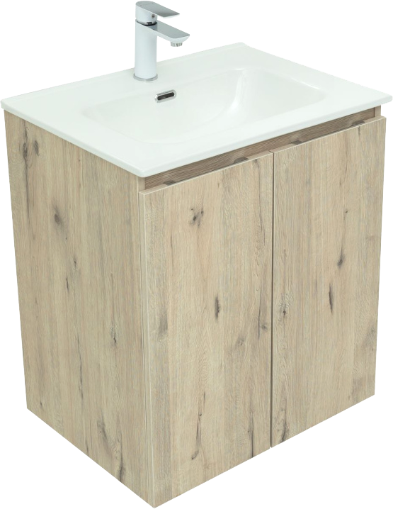 Тумба под раковину Aquanet Алвита new 60 дуб веллингтон белый, с дверками
