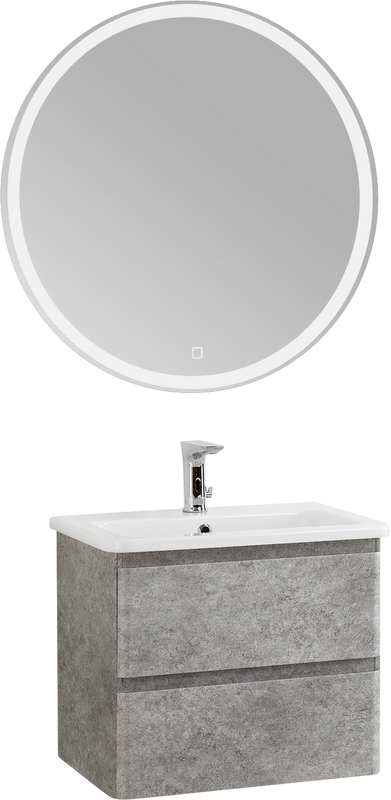 Мебель для ванной комнаты BelBagno Albano-Cer 60 подвесная, cemento verona grigio