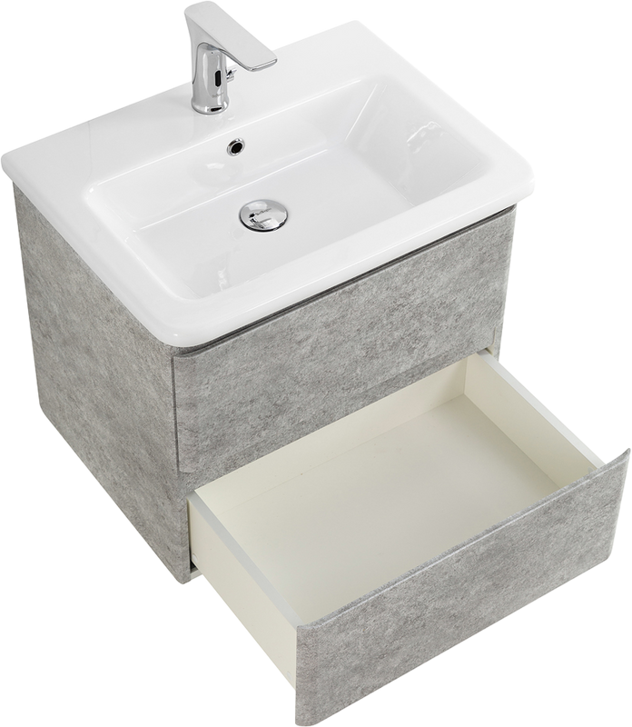Мебель для ванной комнаты BelBagno Albano-Cer 60 подвесная, cemento verona grigio
