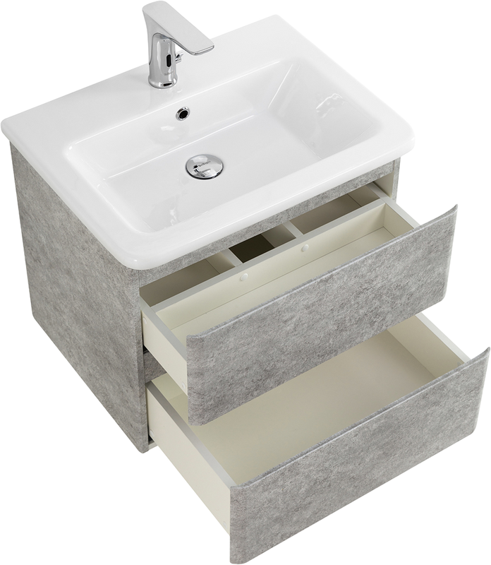 Мебель для ванной комнаты BelBagno Albano-Cer 60 подвесная, cemento verona grigio