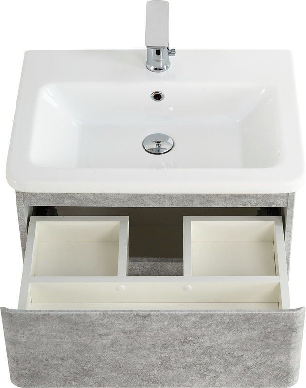 Мебель для ванной комнаты BelBagno Albano-Cer 60 подвесная, cemento verona grigio