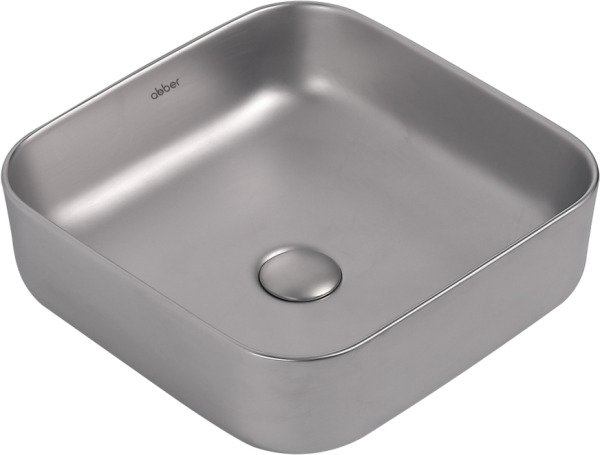 Накладная раковина Abber Rechteck AC2211MS матовое серебро