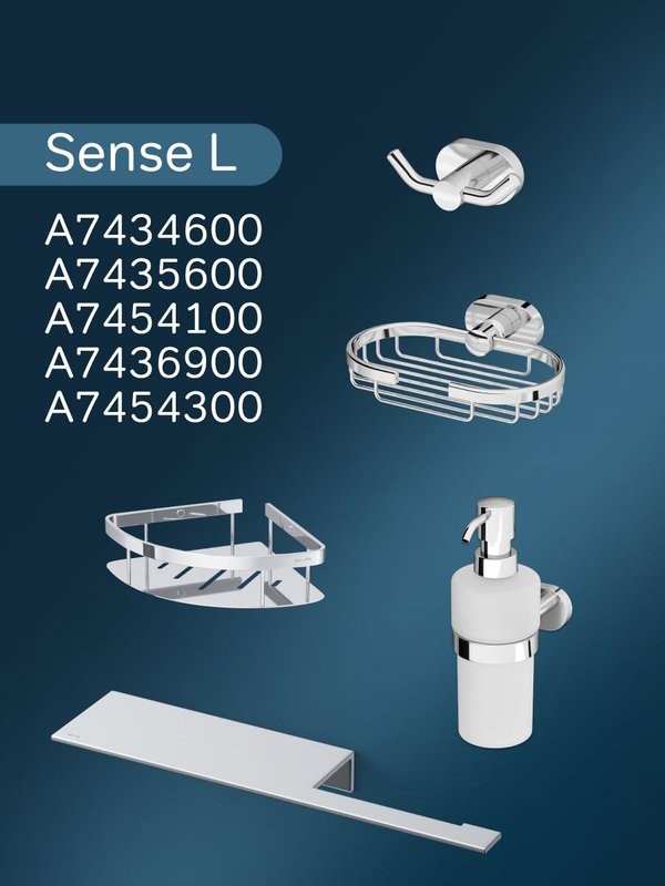 Дозатор для жидкого мыла AM.PM Sense L A7436900 настенный, хром