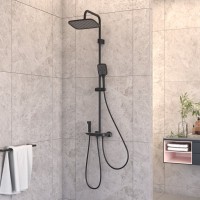 Душевая стойка Berges Pulsar 075012 с гигиеническим душем, матовая черная