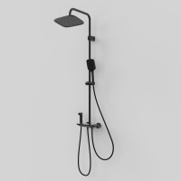 Душевая стойка Berges Pulsar 075012 с гигиеническим душем, матовая черная