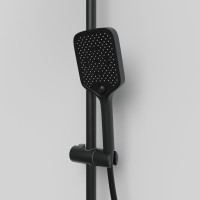 Душевая стойка Berges Pulsar 075012 с гигиеническим душем, матовая черная