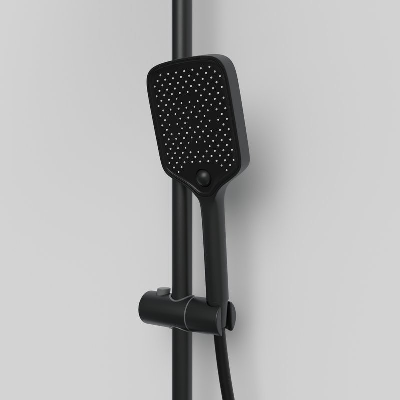 Душевая стойка Berges Pulsar 075012 с гигиеническим душем, матовая черная