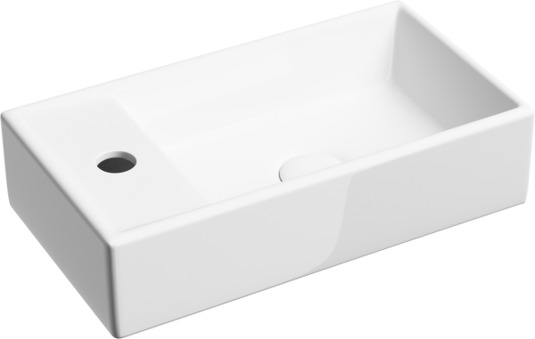 Раковина маленькая в туалет Ceramicanova Element CN6051R белый глянцевый