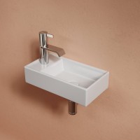 Раковина маленькая в туалет Ceramicanova Element CN6051R белый глянцевый
