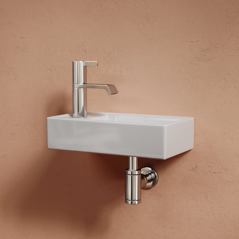 Раковина маленькая в туалет Ceramicanova Element CN6051R белый глянцевый