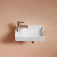 Раковина маленькая в туалет Ceramicanova Element CN6051R белый глянцевый