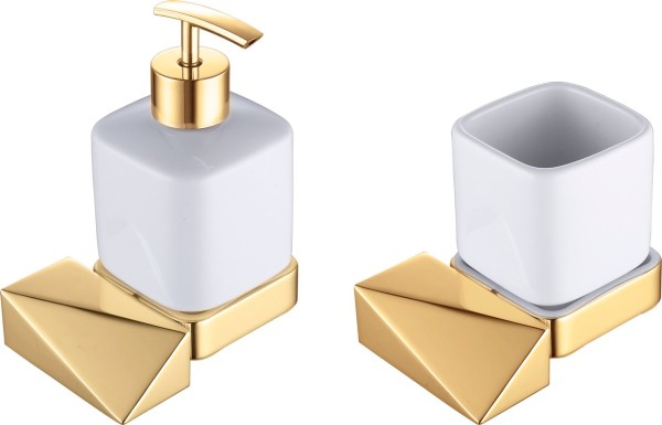 Набор Дозатор Boheme New Venturo 10317-G + Стакан 10314-G