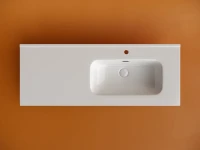 Раковина накладная мебельная Ceramicanova Element прямоугольная 121 с чашей справа с отверстием под смеситель цвет белый CN7006R