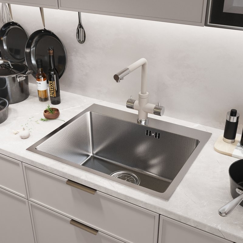 Комплект Мойка Mixline Pro 552934 сатин + Измельчитель KUCHENSTERN Muhle