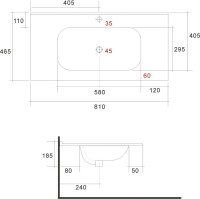 Мебельная раковина Art&Max AM7110-80 80 см