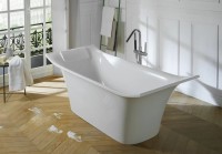 Ванна из искусственного камня Jacob Delafon Grands Boulevards E6D156-0 180x80 см, отдельностоящая, белая, на ножках