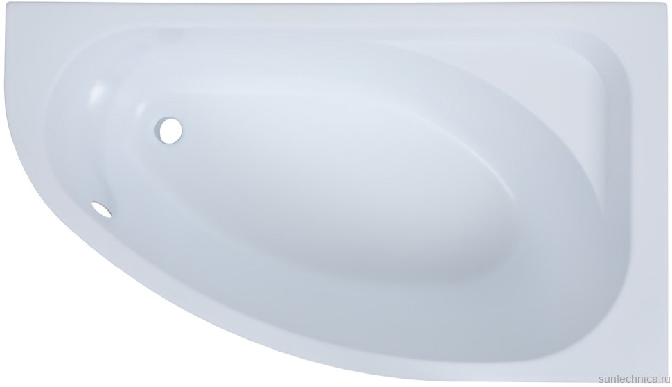 Акриловая ванна Aquanet Mia к/с133 246887 R 140x80 см, угловая, правая, пристенная, белая, асимметричная, с каркасом