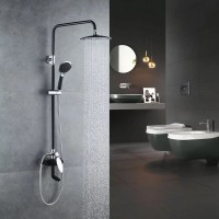 Душевая стойка Shevanik S9836H черный, хром