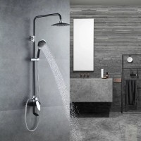 Душевая стойка Shevanik S9836H черный, хром