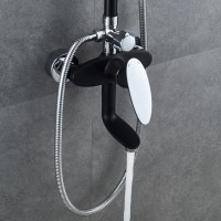 Душевая стойка Shevanik S9836H черный, хром
