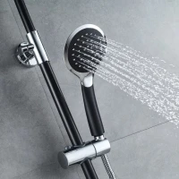 Душевая стойка Shevanik S9836H черный, хром