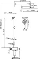 Душевая стойка Wasserkraft Aller A113.116.058.CH Thermo с термостатом, хром