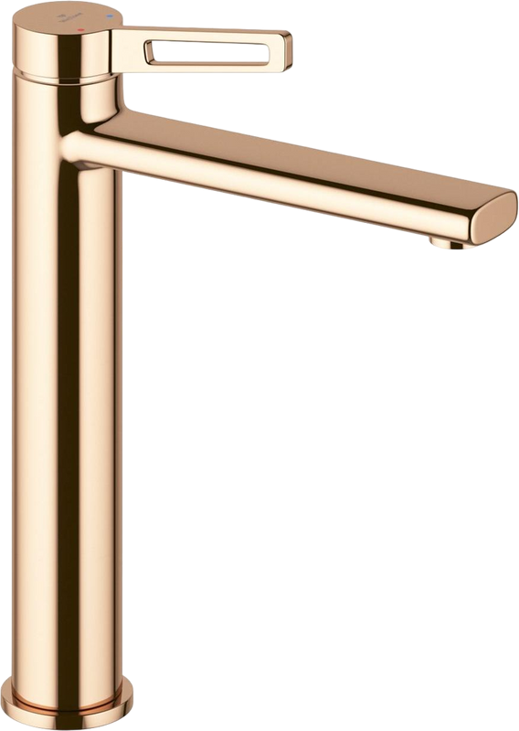 Комплект Накладная раковина Lavinia Boho Bathroom Sink Slim 33311006 + Смеситель Wellsee ONCE! and forever 182409000 розовое золото