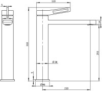 Комплект Накладная раковина Lavinia Boho Bathroom Sink Slim 33311006 + Смеситель Wellsee ONCE! and forever 182409000 розовое золото
