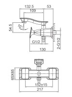 Смеситель для ванны с душем Wonzon & Woghand Shakespeare WW-653101-DG темное золото Смеситель для ванны с душем Wonzon & Woghand Shakespeare WW-653101-DG темное золото