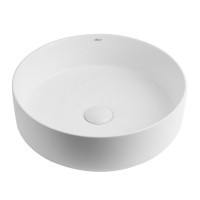 Накладная раковина Abber Bequem AC2109MW 40 матовая белая, круглая, фаянс