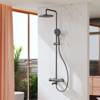 Душевая стойка Raglo R20.26.09 с термостатом, графит