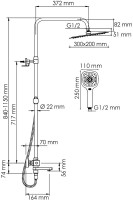 Душевая стойка Wasserkraft Aller A199.069.065.010.CH Thermo с термостатом, хром