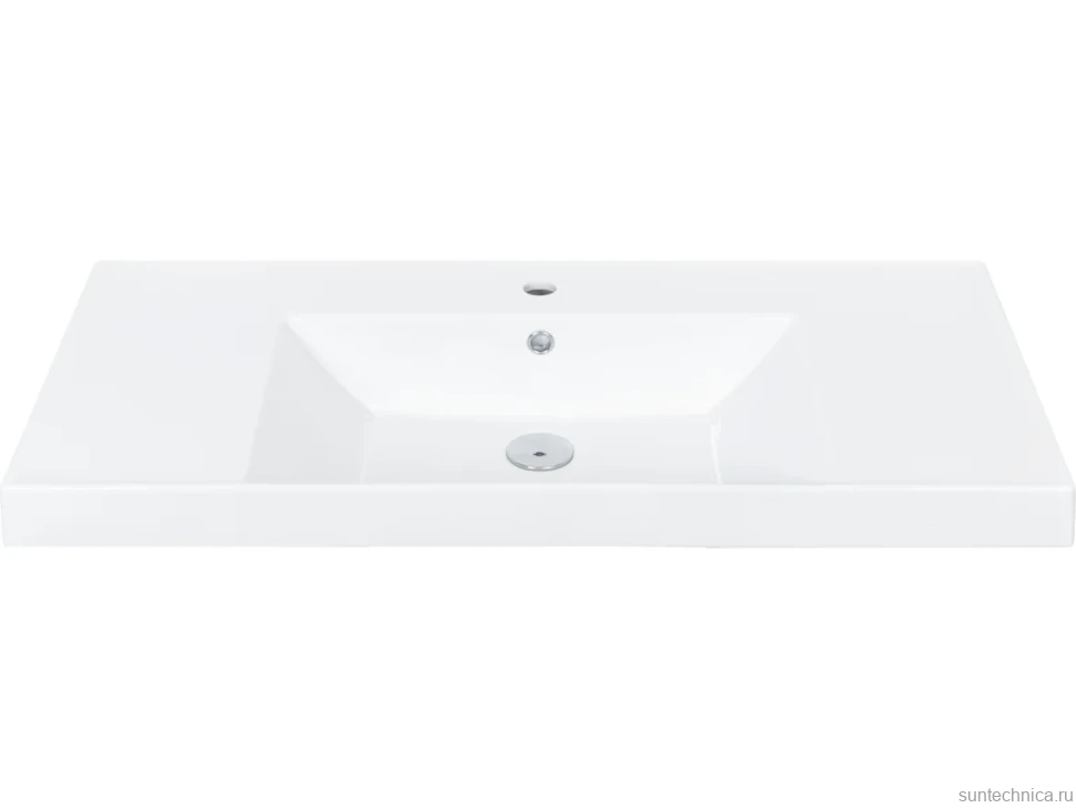 Тумба с раковиной La Fenice Cubo 100 подвесная, blu grigio, ручка белая, раковина Cubo 100