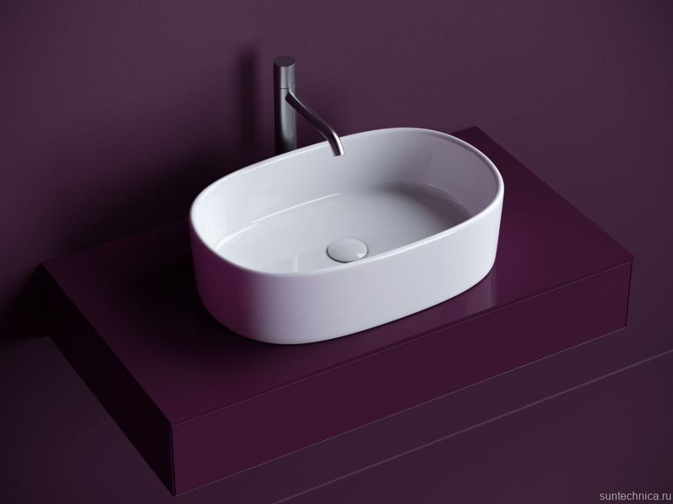 Накладная раковина Ceramicanova Element CN6075 белая глянцевая