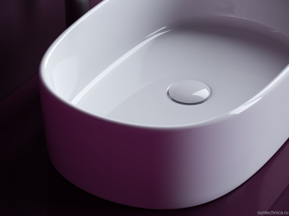 Накладная раковина Ceramicanova Element CN6075 белая глянцевая