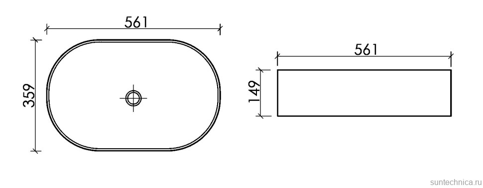 Накладная раковина Ceramicanova Element CN6075 белая глянцевая
