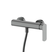 Смеситель для душа с душевым гарнитуром, метал Gun metal, AQUAme Monza AQM6313GM