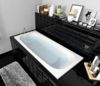 Акриловая ванна Berges Nelu 050019 без опоры 160x75 см, пристенная, белая