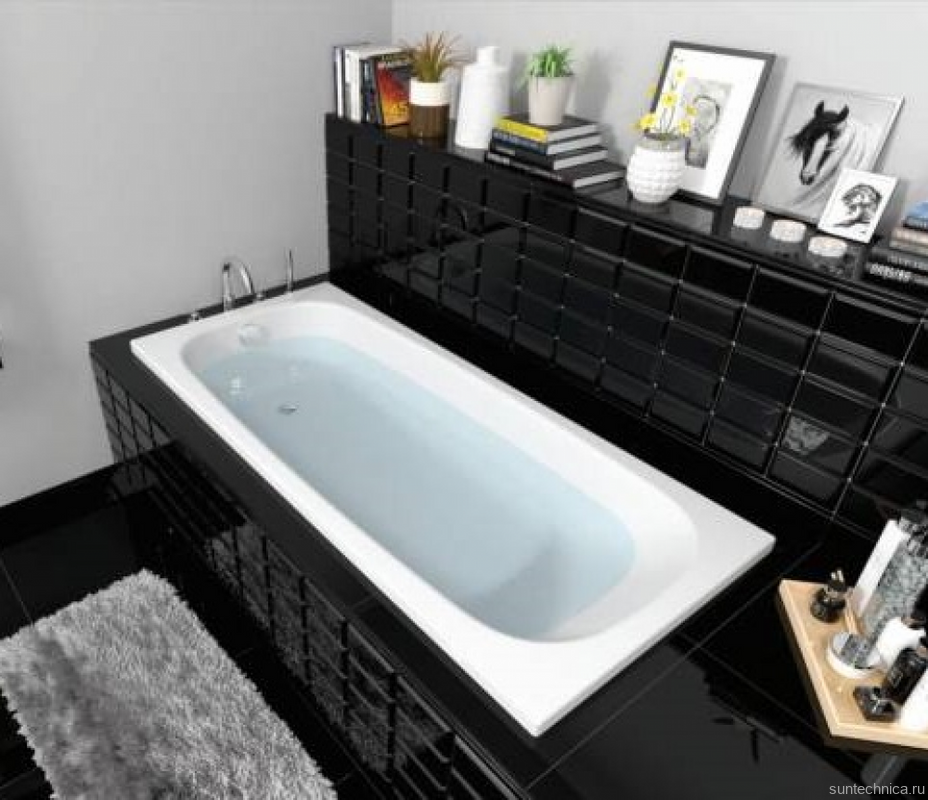 Акриловая ванна Berges Nelu 050019 без опоры 160x75 см, пристенная, белая