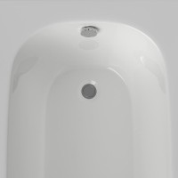 Акриловая ванна Berges Nelu 050019 без опоры 160x75 см, пристенная, белая