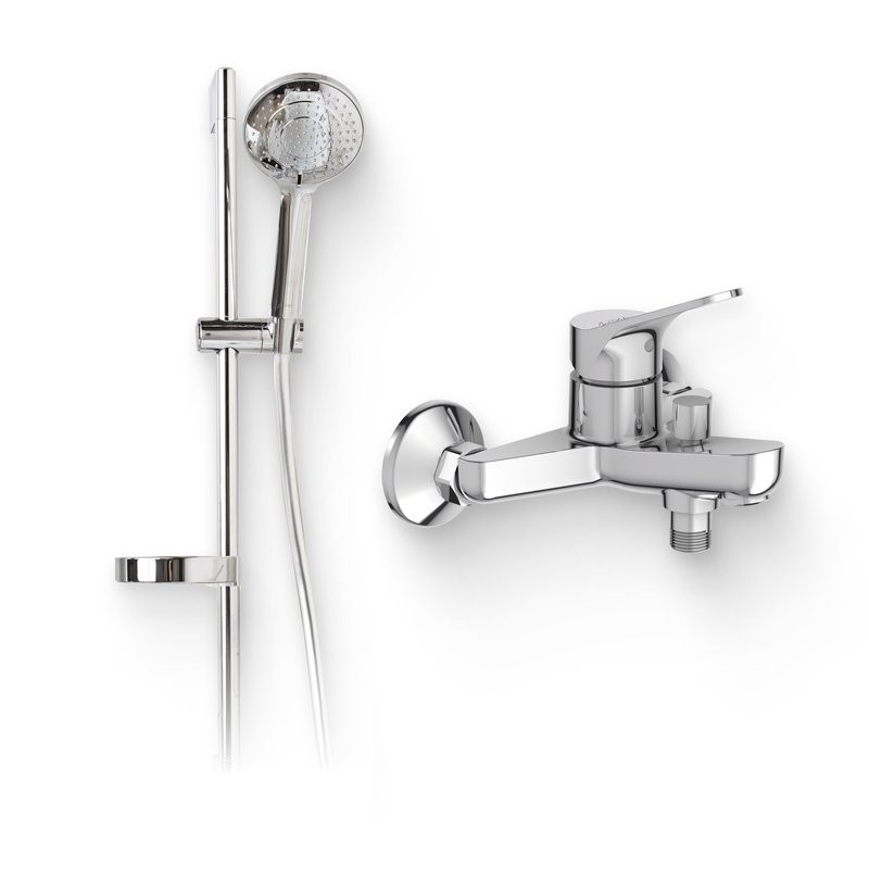 Душевой комплект Смеситель Jacob Delafon Brive E75766-CP + Гарнитур Elite E32910-CP