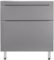 Тумба с раковиной Style Line Бергамо Мини 90 Люкс Plus напольная, антискрейтч серая