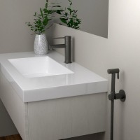 Комплект для раковины Timo Saona 2360/18G с гигиеническим душем, черное золото