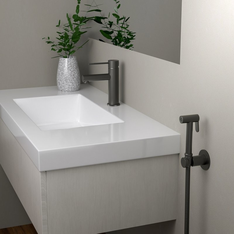 Комплект для раковины Timo Saona 2360/18G с гигиеническим душем, черное золото