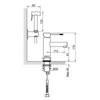 Комплект для раковины Timo Saona 2360/18G с гигиеническим душем, черное золото