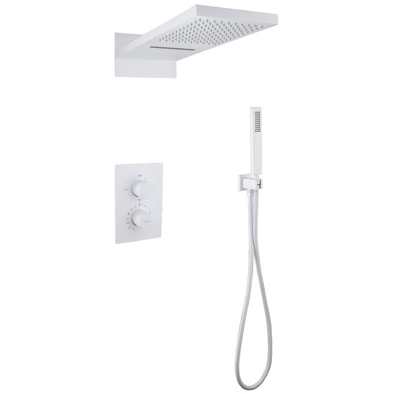 Душевой комплект Abber Weiss Insel AF8052W С ВНУТРЕННЕЙ ЧАСТЬЮ, белый