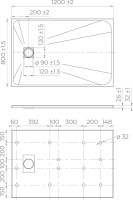 Поддон для душа RGW TSS W 120x80 Поддон для душа RGW TSS W 120x80