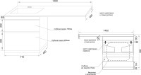 Тумба под раковину Style Line Даллас 140 Люкс, напольная, 2 ящика